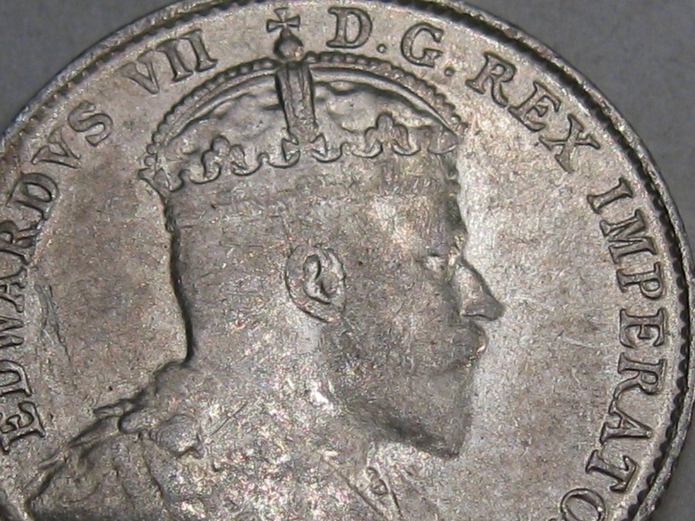 AU 1902 Silver 5¢ Cent CANADA Edward VII. #17