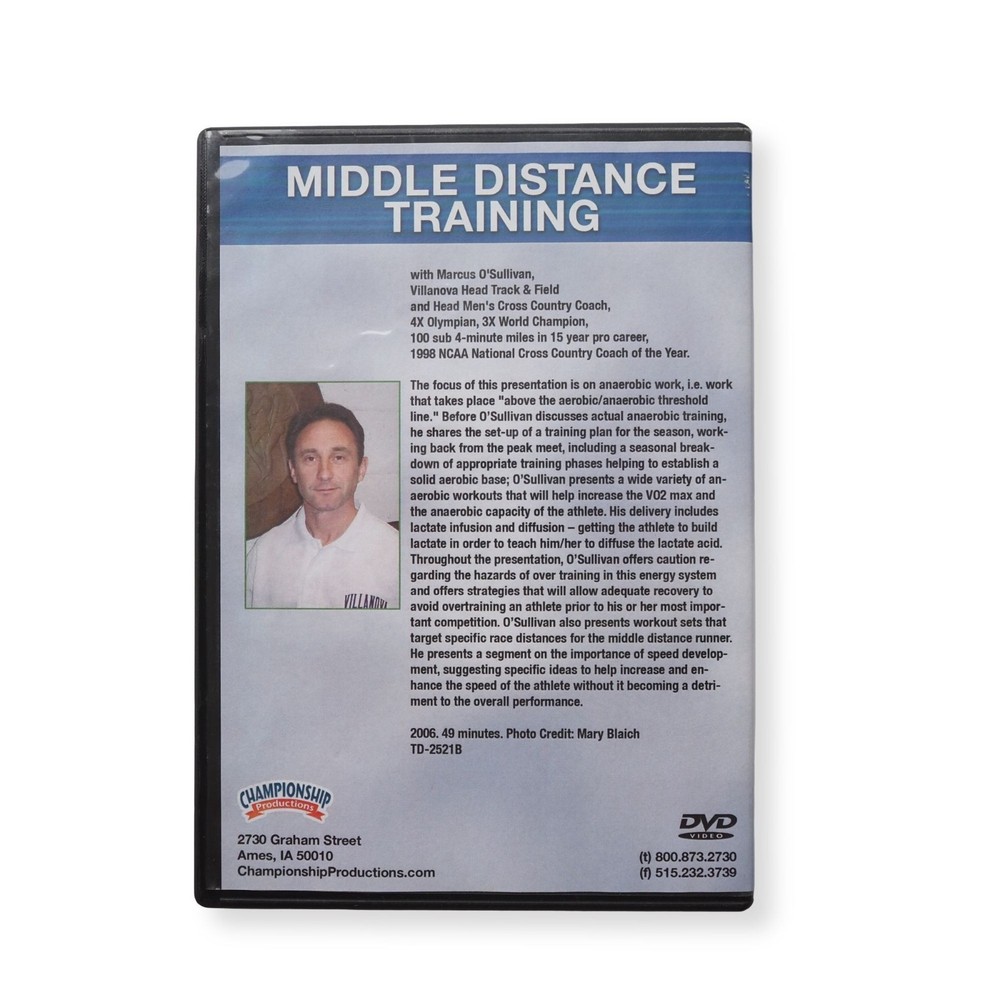 Championship Middle Distance Training" featuring Marcus O'Sullivan DVD