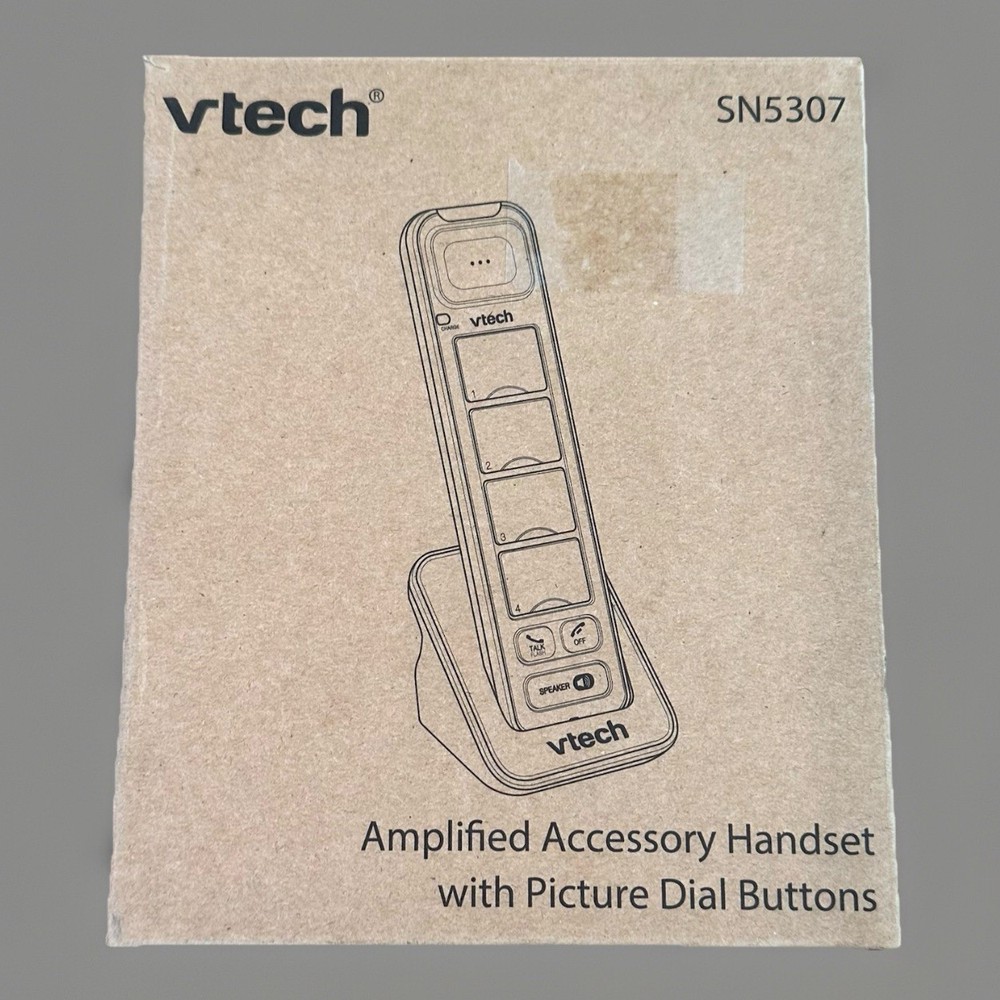 VTech SN5307 Amplified Photo Dial Accessory Phone Handset Big Button (Open Box)