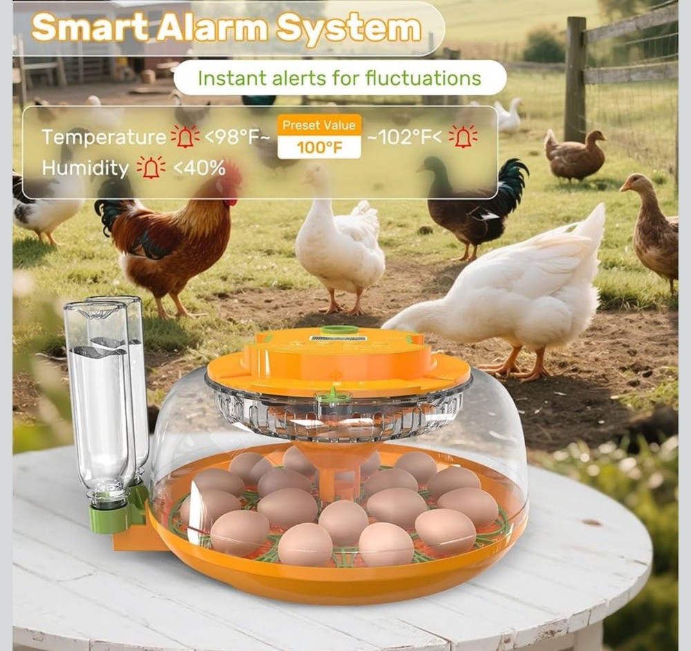 18 Egg Incubators for Hatching Eggs, Automatic Turning And Humidity Control