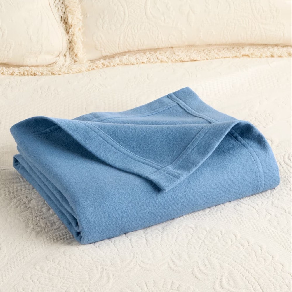 Portuguese Cotton Double-Flannel Blanket or Throw