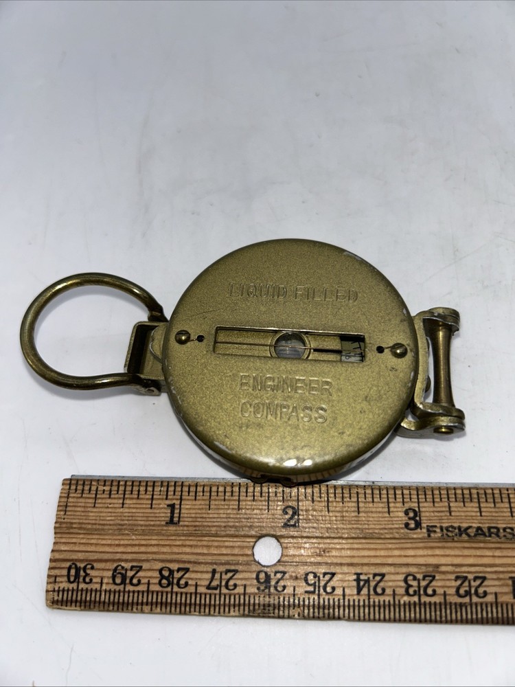 Lenstatic Directional Compass JAPAN Liquid Filled Engineers Compass Vintage
