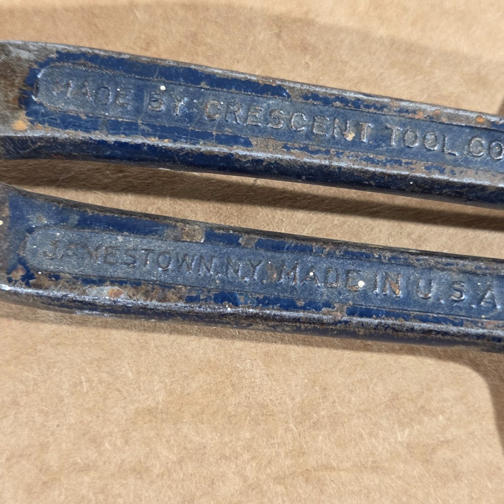 Vintage Crescent Tools Shears Blue Handle S411 USA