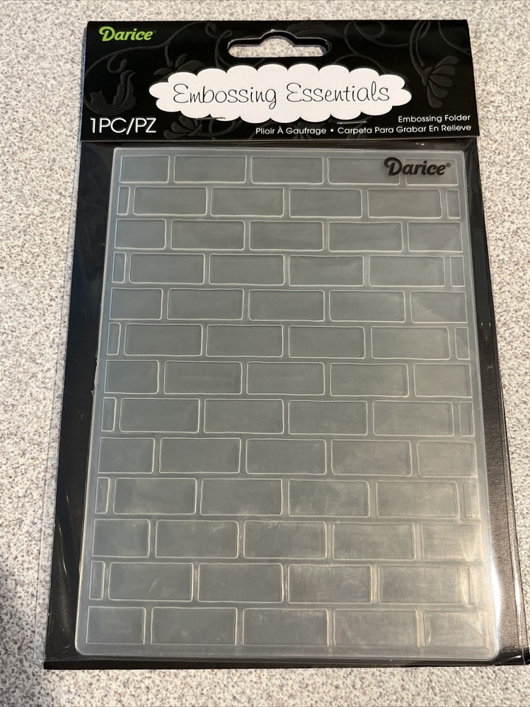 Darice Embossing Folder - Brick Background - 1 Pc - New - 2013