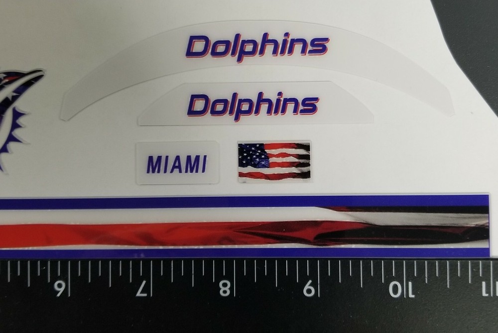MIAMI DOLPHINS Flag Mini Helmet Decals