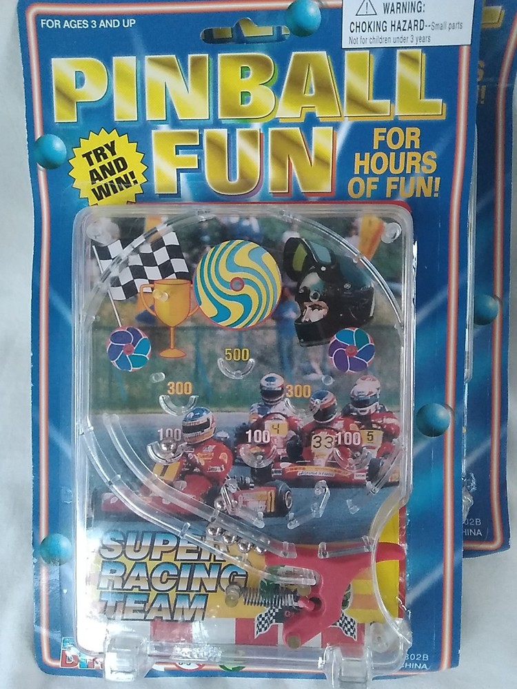 Super Racing TEam  Game Mini Pinball Machine Arcade Excellent Condition