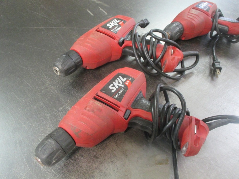 USED Skil 3/8" Keyless & Corded Site-Light 120-Volt Drill