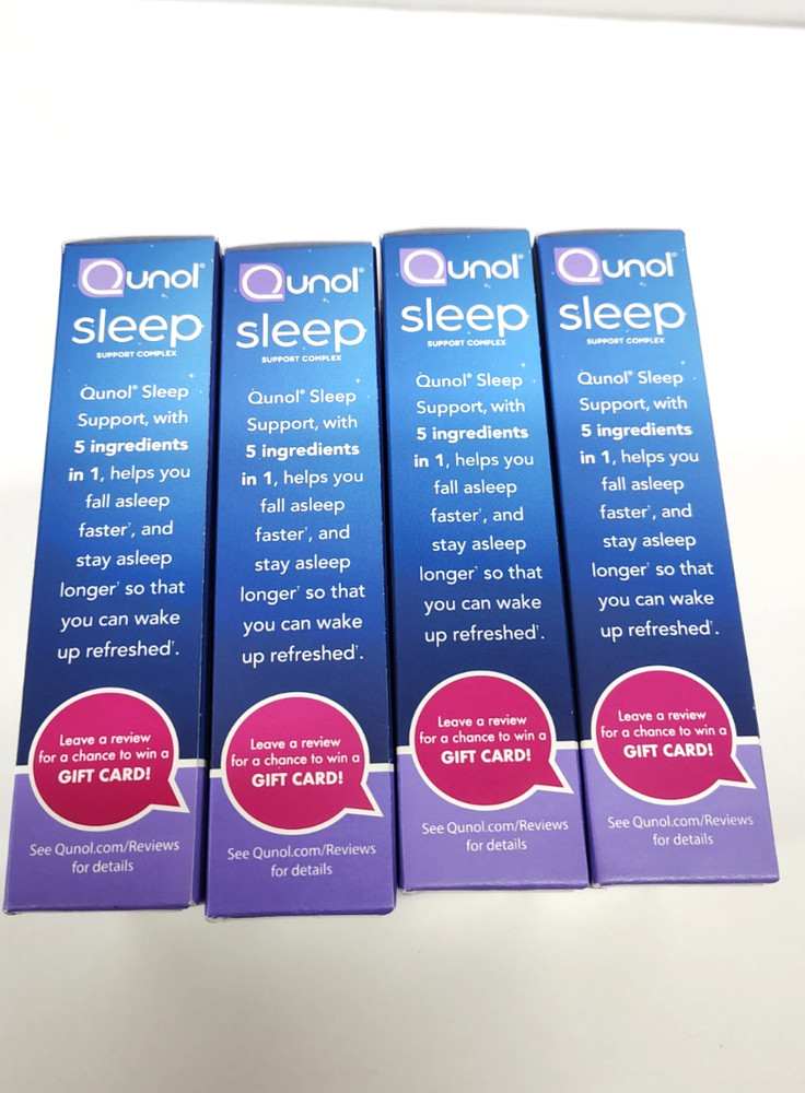 4-PACK Qunol Sleep Support Complex 5:1 Time Release Melatonin 30ct EACH- 03/26