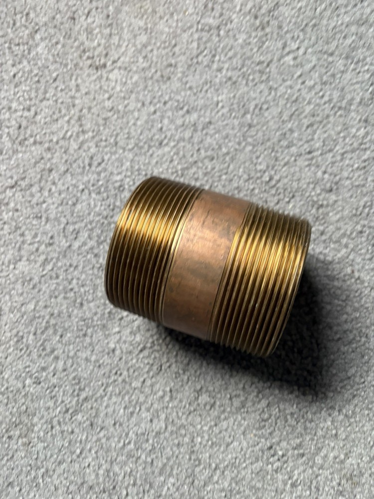 3 inch width by 4 inch length brass nipple