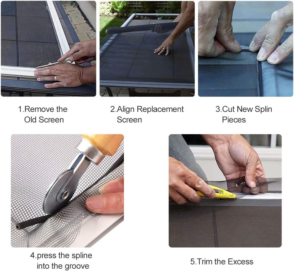 Fiberglass Screen Roll High Visibility & Durable Screen Easy to DIY