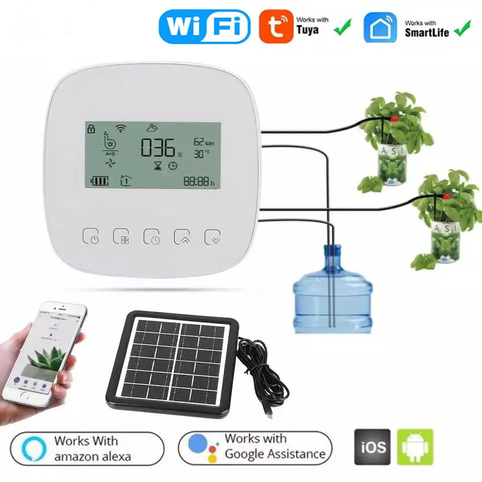 Tuya WiFi Smart Plant Watering Controller Automatic Micro-drip Irrigation Alexa
