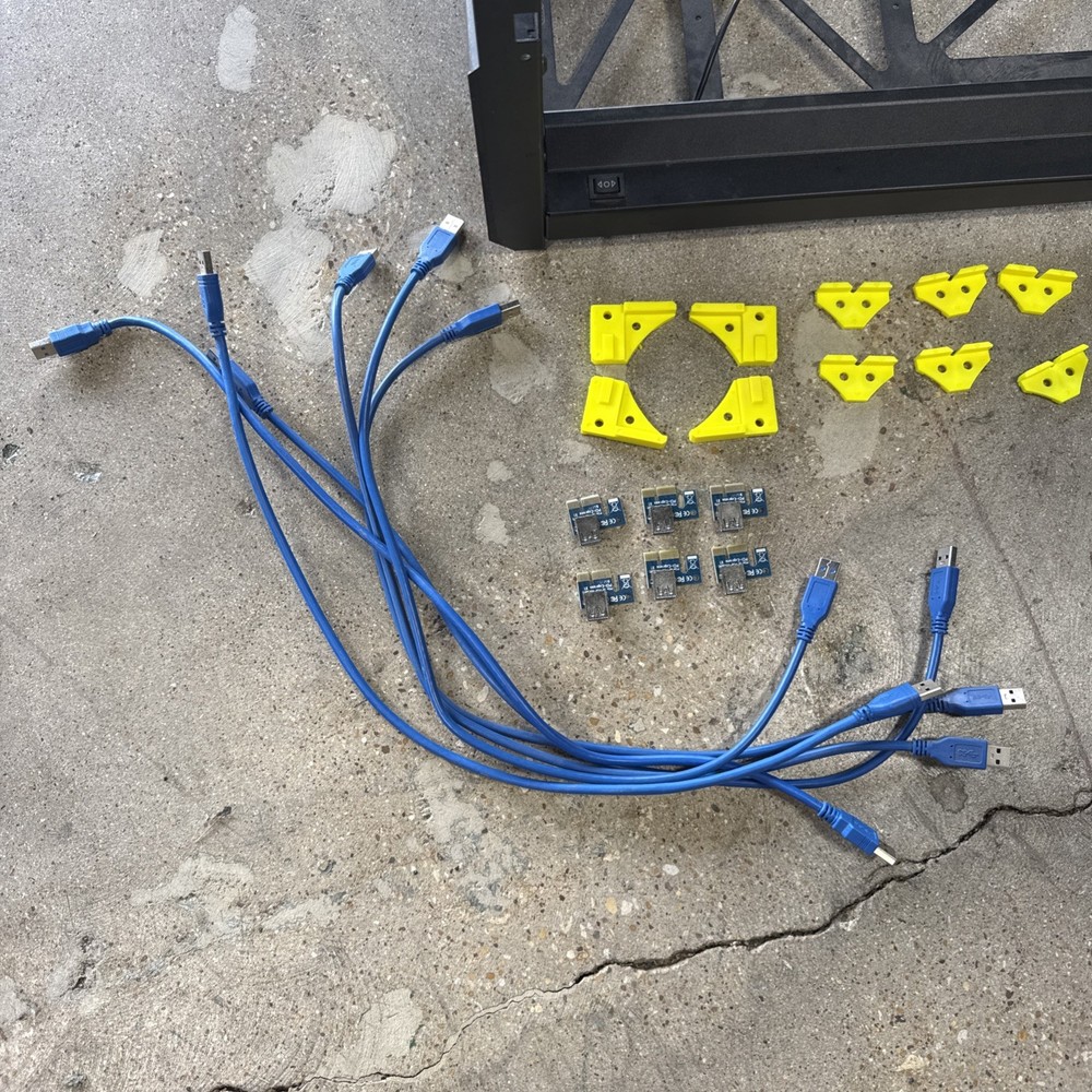 VEDDHA T3 - 6 GPU Mining Rig Frame Complete Kit! - With Parts