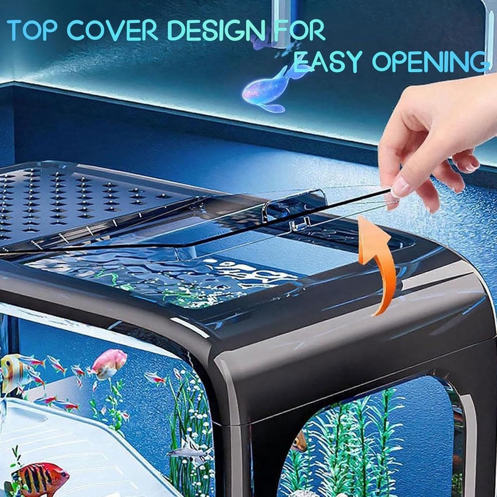 Smart Ecosystem Fish Cister with Auto Feed Function for Fish&Marine Animals HIPS