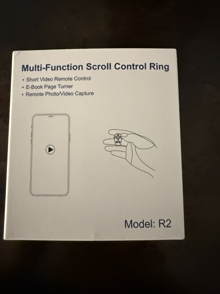 Scrolling Ring Remote Control Page Turner compatible for iPad iPhone & Android