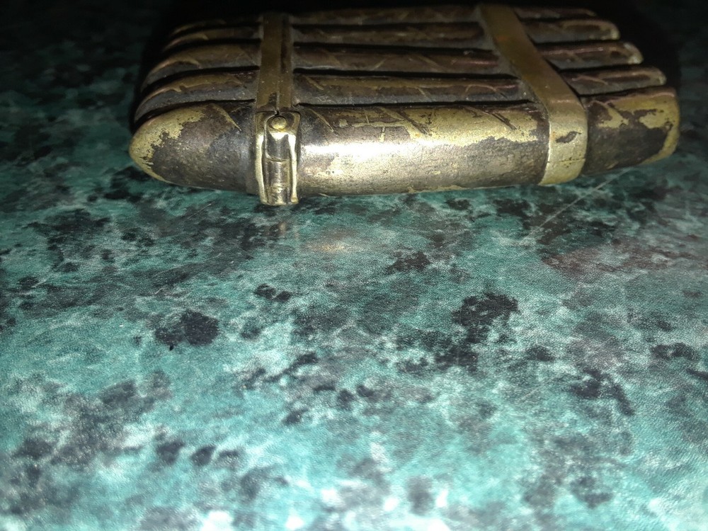 1900'S STERLING SIVER FIGURAL CIGAR MATCHSAFE VESTA