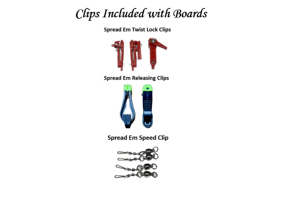 Spread Em Planer Boards - Large 10" - Gen 4 - Catfish, Striper, Salmon, etc.