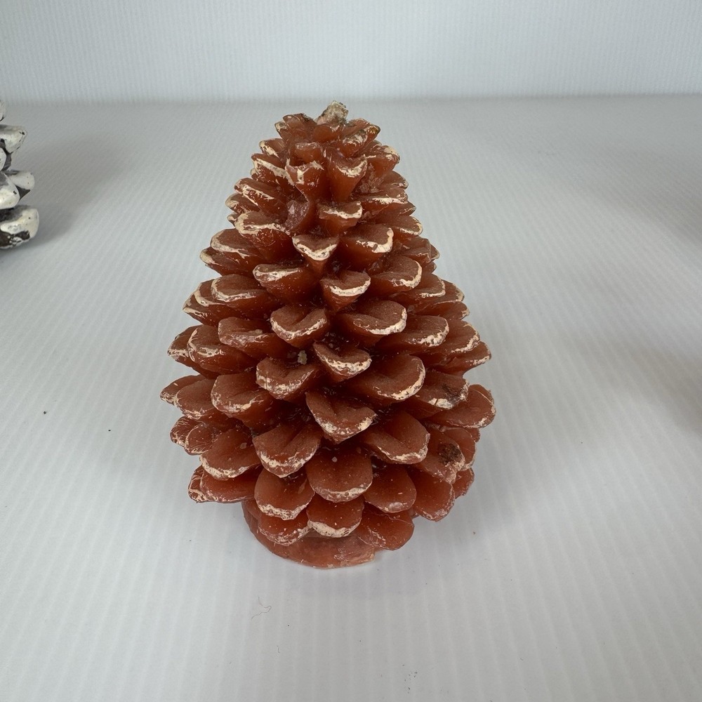 Pine Cone Shaped Wax Candles 7 Pieces Assorted Fall Christmas Decor