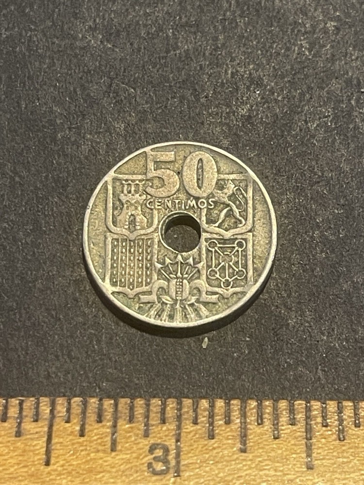 1949 Spain 50 Centimos Coin X2950