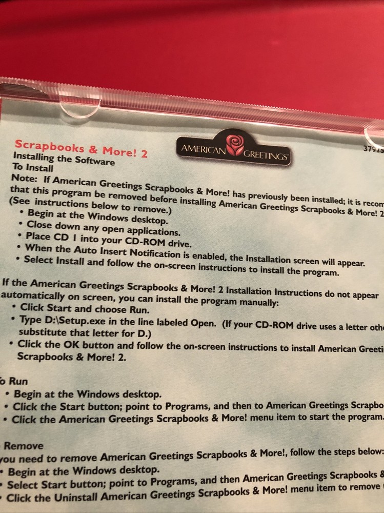 American Greetings Scrapbooks And More CD