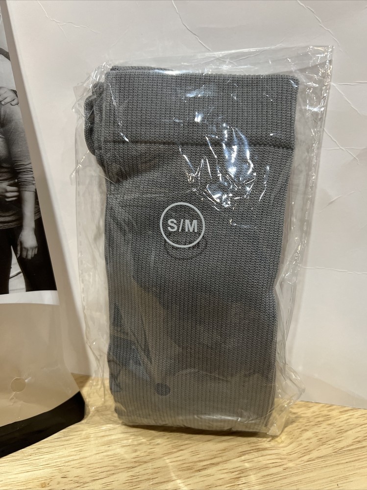 Compression Socks S/M Grey (1) Pair Long Airline Flights