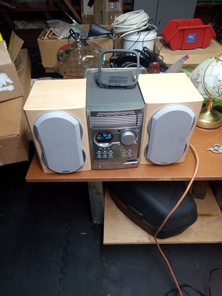 Philips MCM530/37 5 Disc CD Changer Micro Stereo System No Remote TESTED Workin