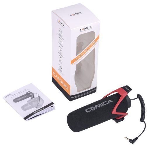 Directional On-Camera Shotgun Microphone (Red) - CoMica