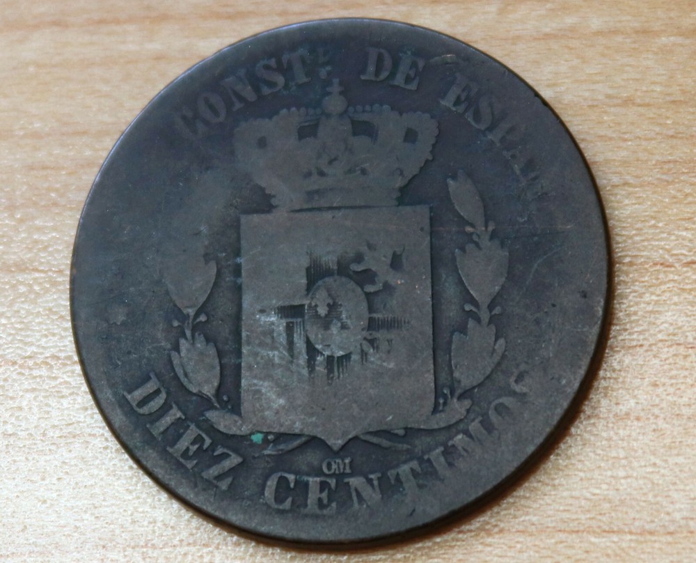 1878 Spain 10 Centimos Alfonso XII