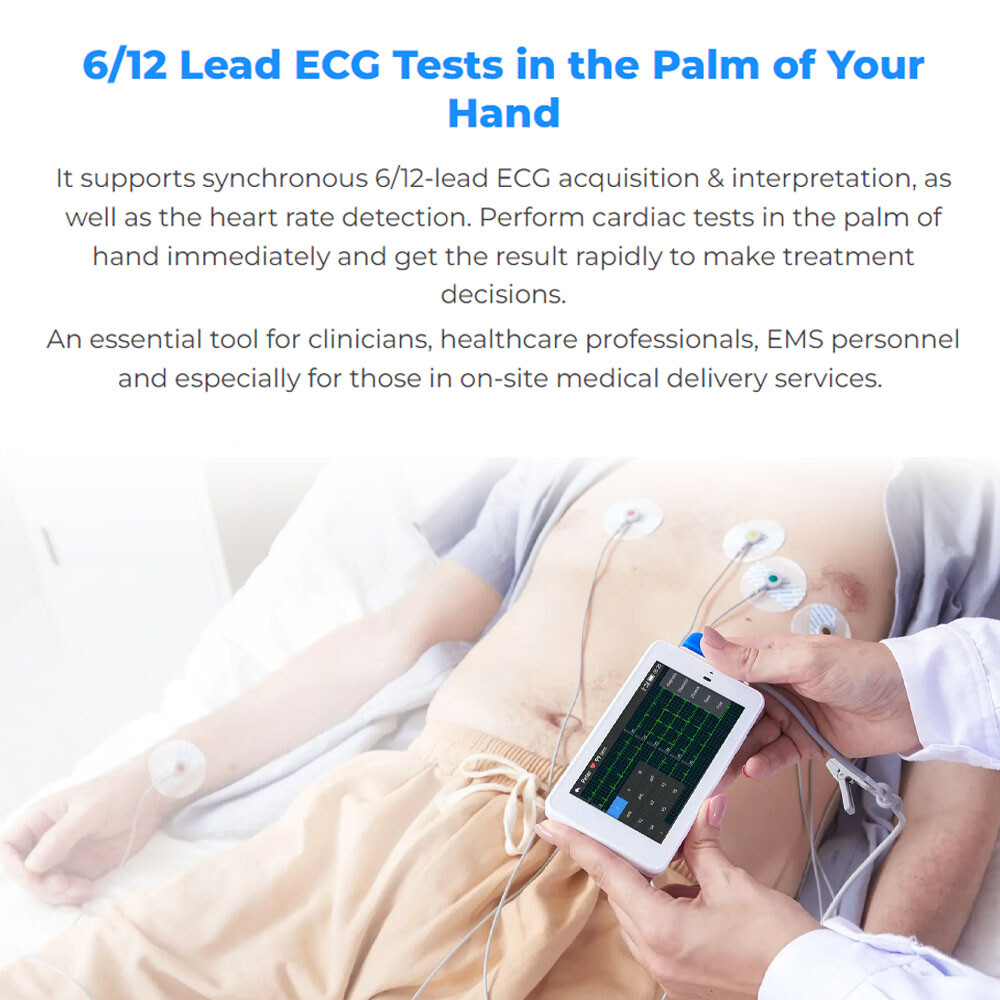 12-Lead ECG Machine Diagnostic Automatic Interpretation data transfer via email