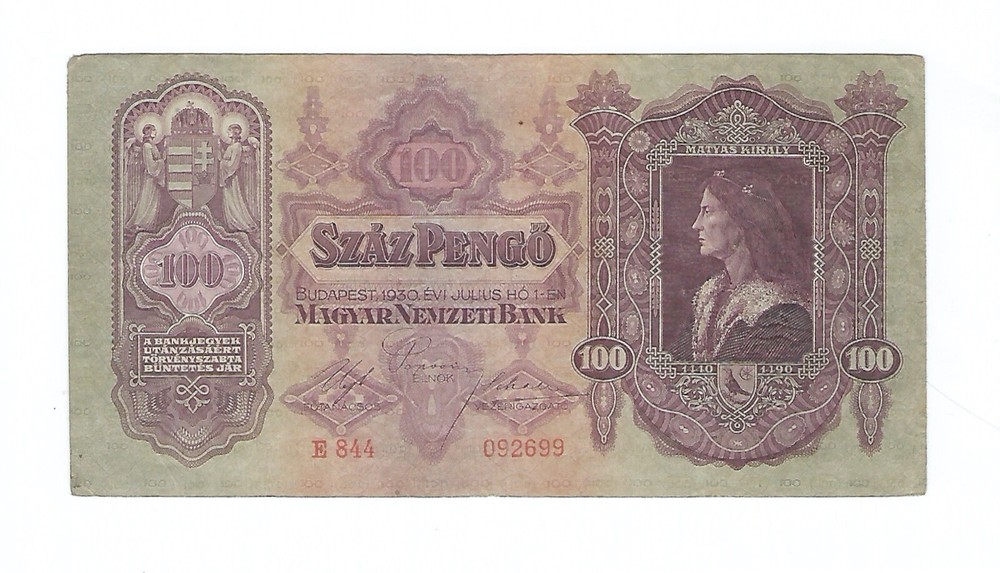 Hungary - 100 Pengo, 1930