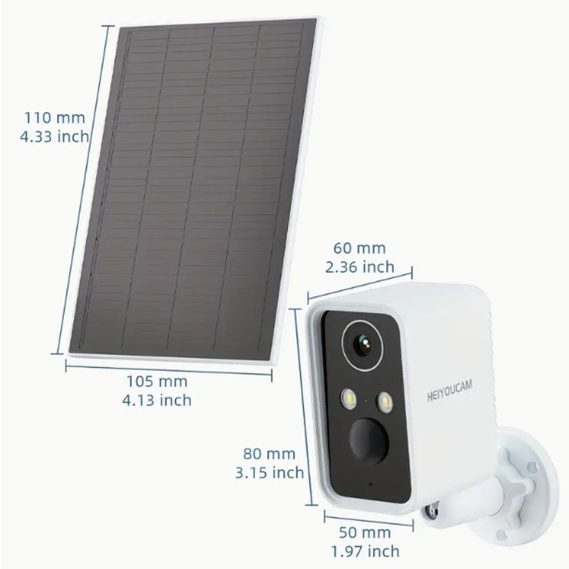 3-Link Solar-Powered Wireless Security Camera (Motion Detection, Alarm)