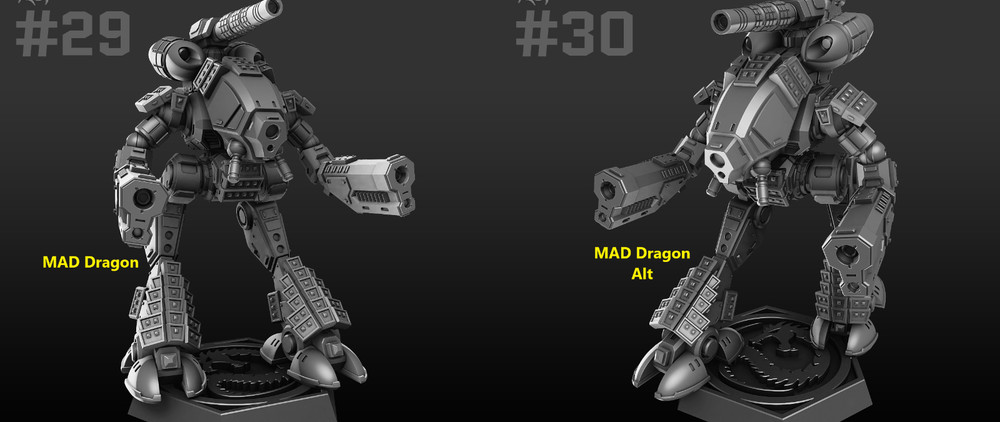 MAD Marauder "Dragon" Alternate Mech For Battletech  Miniatures (PMW)
