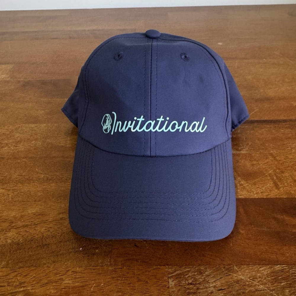 Invitational Golf Hat Cap Blue Color One Size Adult Adjustable