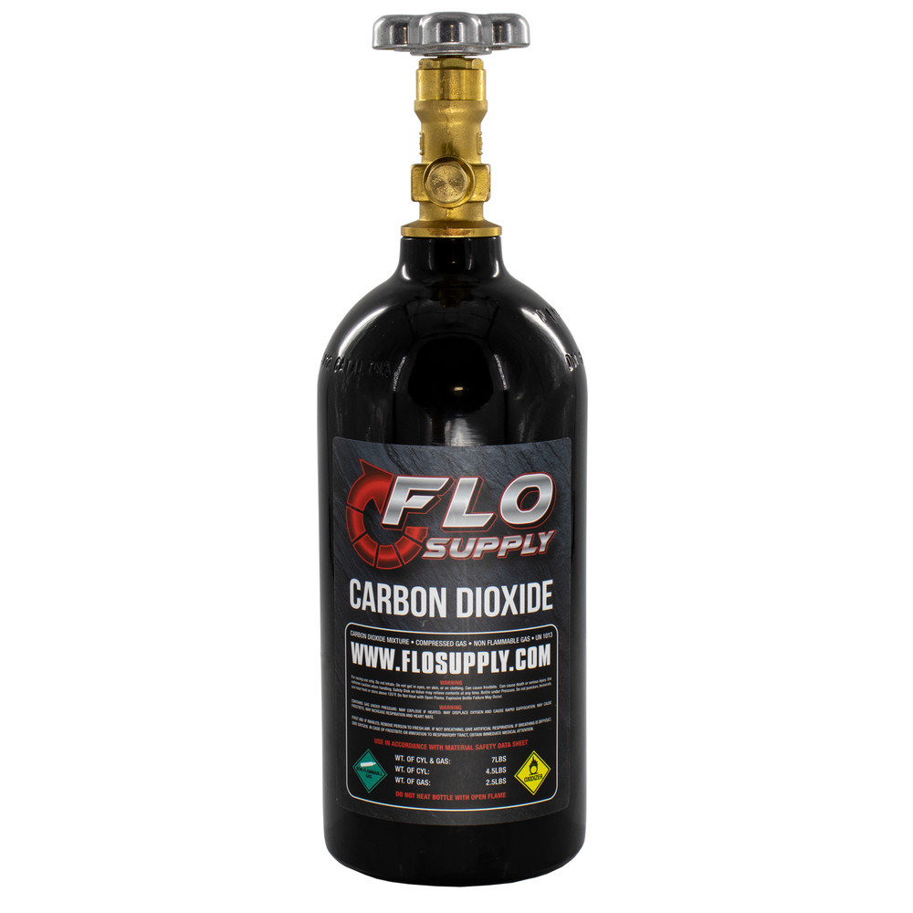 Flo Supply 2.5lb CO2 Bottle - Brass Valve
