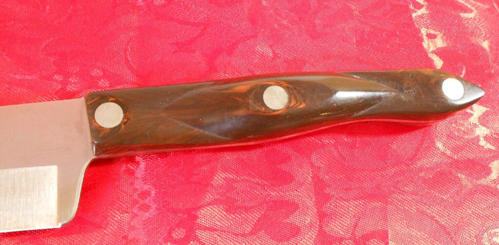 CUTCO 1725 Chef Knife Brown Swirl Handle R3B