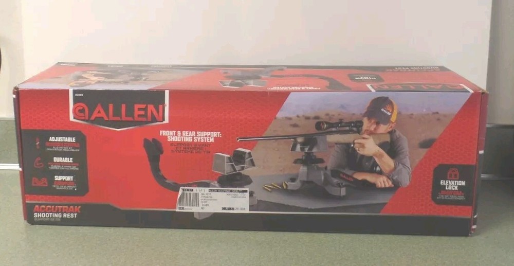 Allen 21920 Accutrak Shooting Rest Black Polypropylene w/Solid Metal Spine, Elev