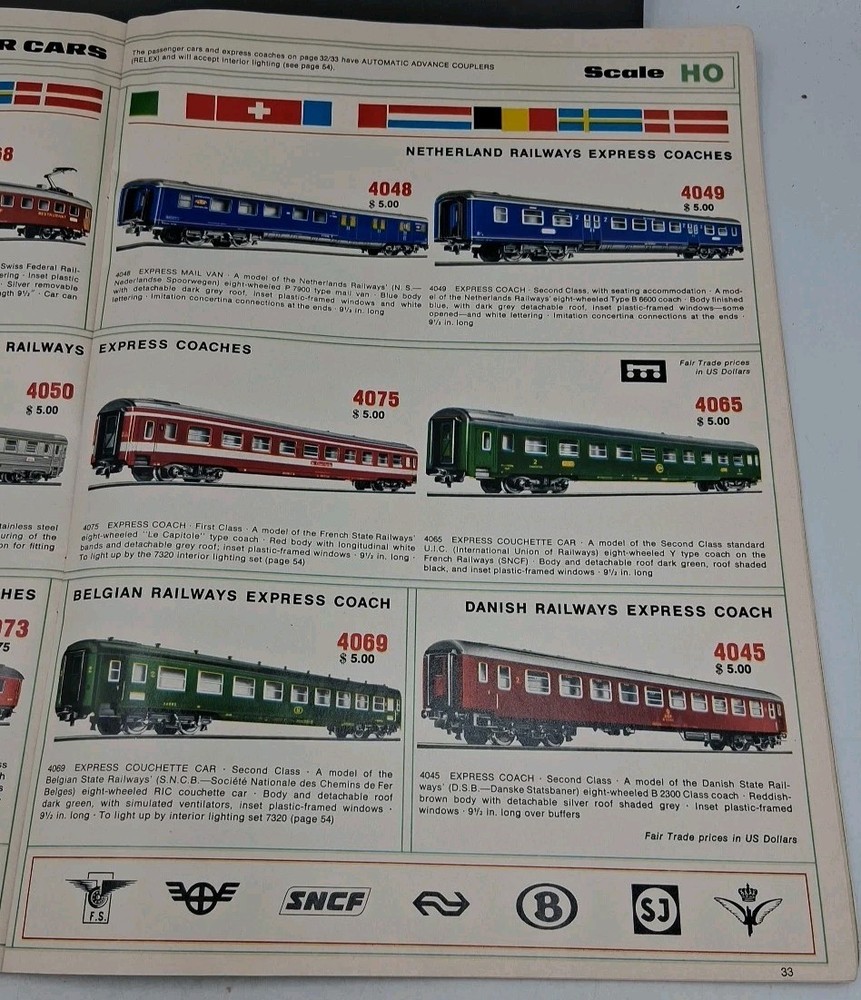1970 Marklin Model Railroad Train Catalog English Used