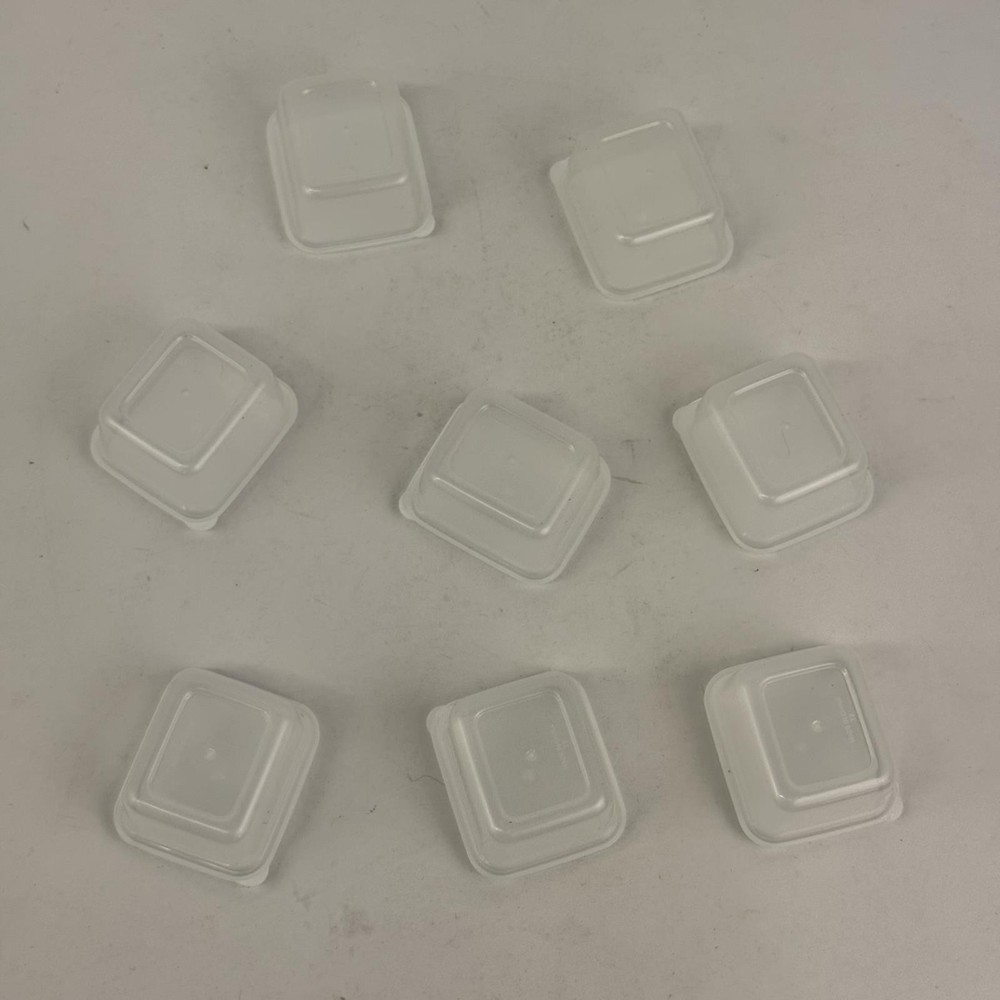 8 Rectangular Plastic Containers For Bead Crafting or Other Craft Projects