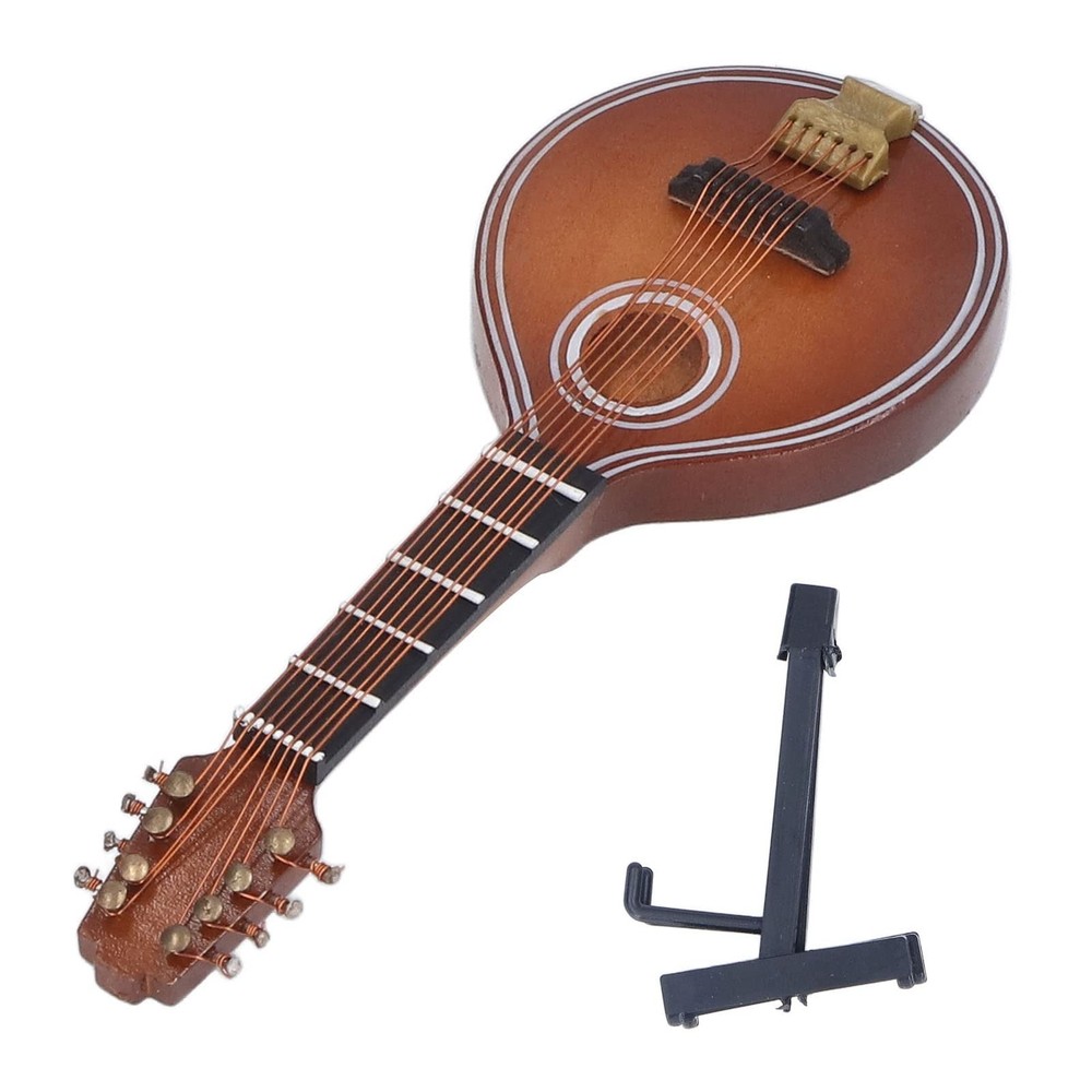 Mini Instruments, 8 Strings Elegant Mandolin Model Ornament Space Saving Exqu...