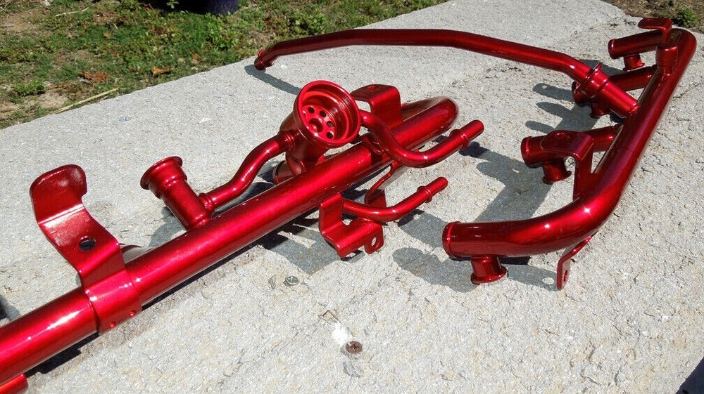 2PK Red Anodized Engine High Heat Coating + Base Ground Anodized Paint 2 Cans