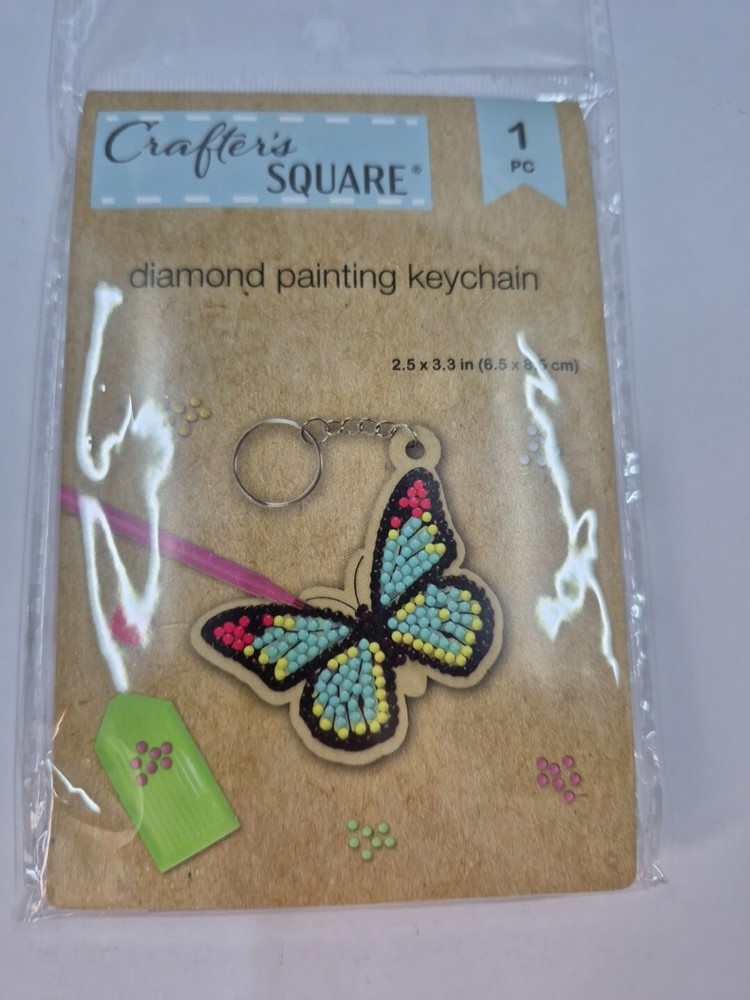 Crafter's Square Diamond Painting Keychain Butterfly