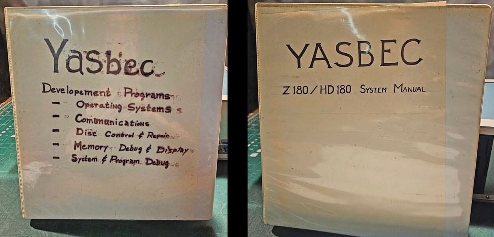 1990s YASBEC Z180 Computers + 2 Binders of User Manual & Development Docs - Rare