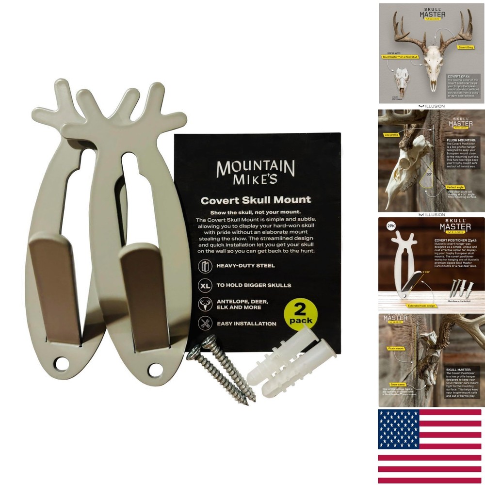 Professional Look Deer & Antelope Skull Mounts with Easy Install Kit - 2 Pack