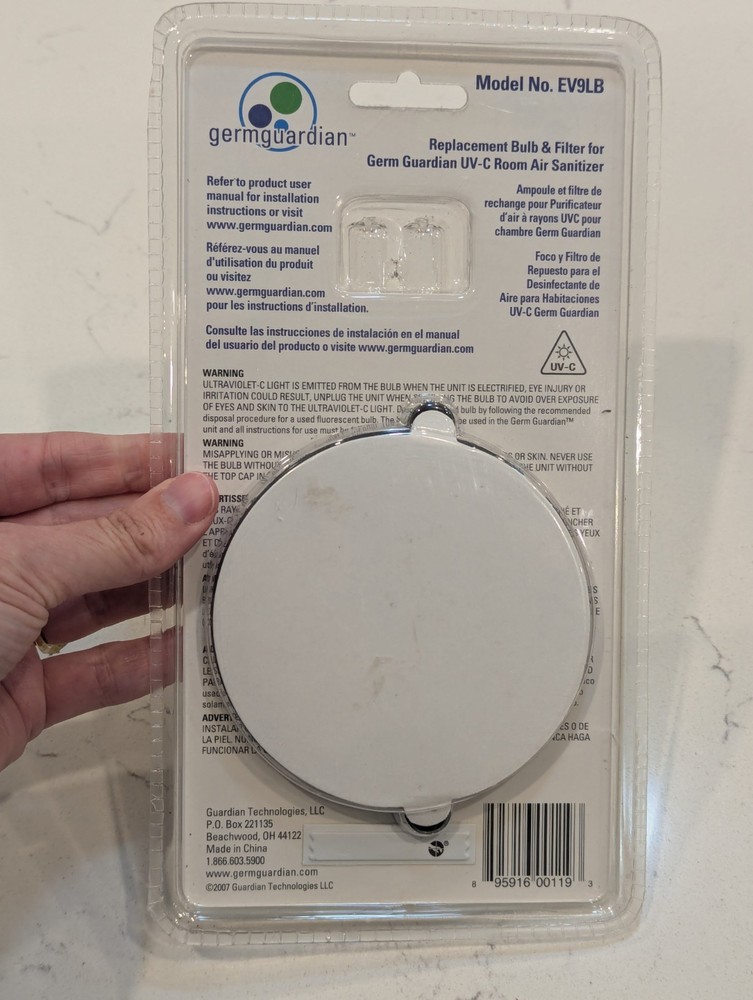 GermGuardian Genuine Replacement Bulb and Filter (EV9LB) New