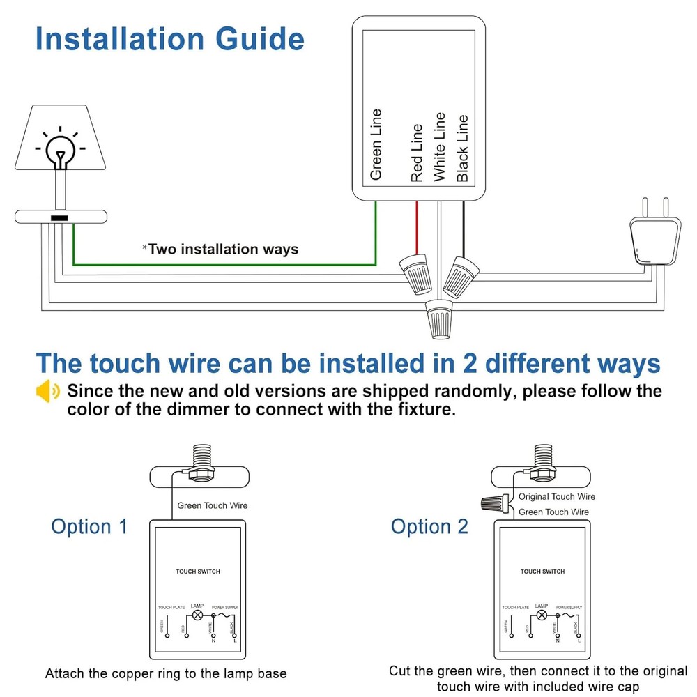 Touch Dimmer Switch 2 Pack, 3 Way Touch Control Modules, Replacement Sensor with