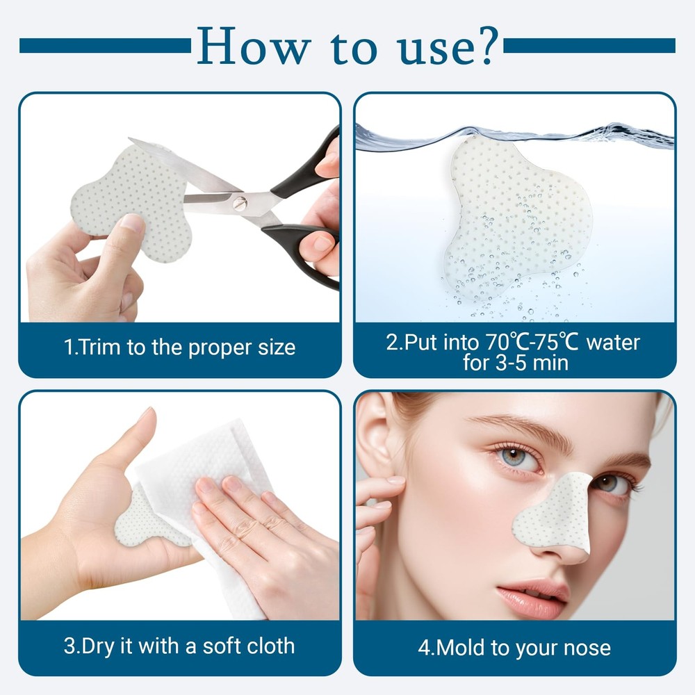 5 Pcs Thermoplastic External Nasal Splints - 2.7" x 3.1" Nose Support Protect