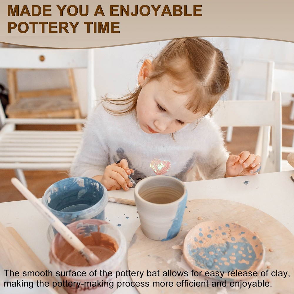 2 Pack 9" Pottery Wheel Bats, 1/3" Thick Round Pottery Bat System