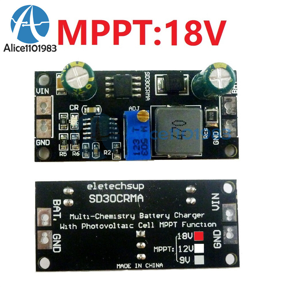 9V/12V/18V MPPT Solar Controller Battery Charger Charging Module Board DC to DC