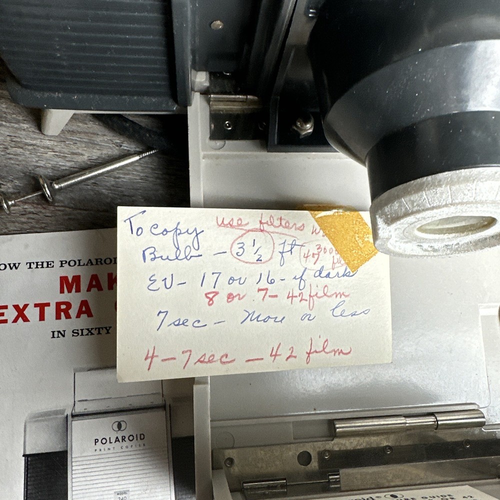 POLAROID PRINT COPIER #240 With Box And Manuals Works