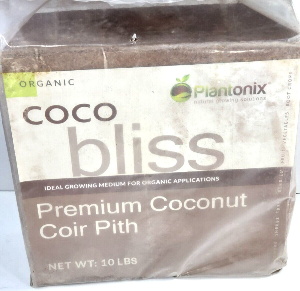 Plantronix COCO BLISS Coconut Coir Pith - 10 LB Block