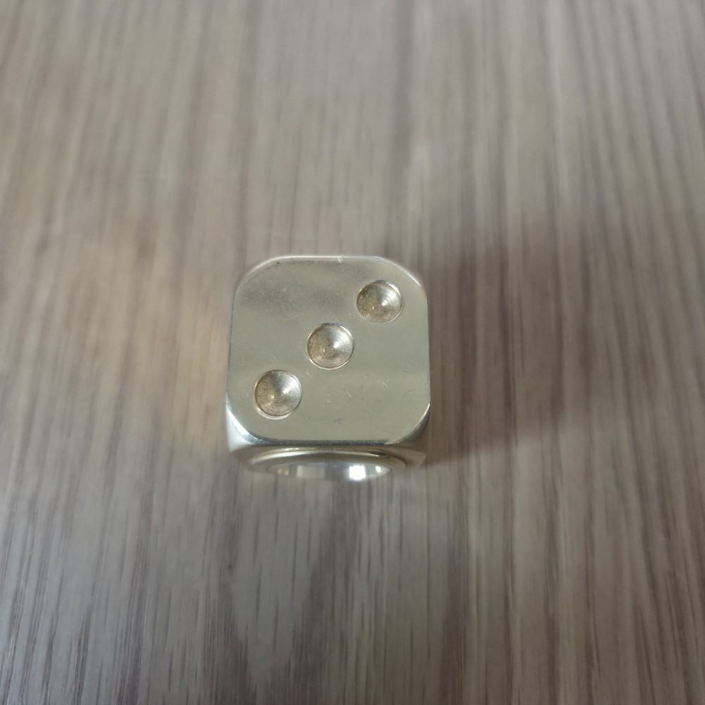 Miniature Park Lane Gold Dice Quartz Clock